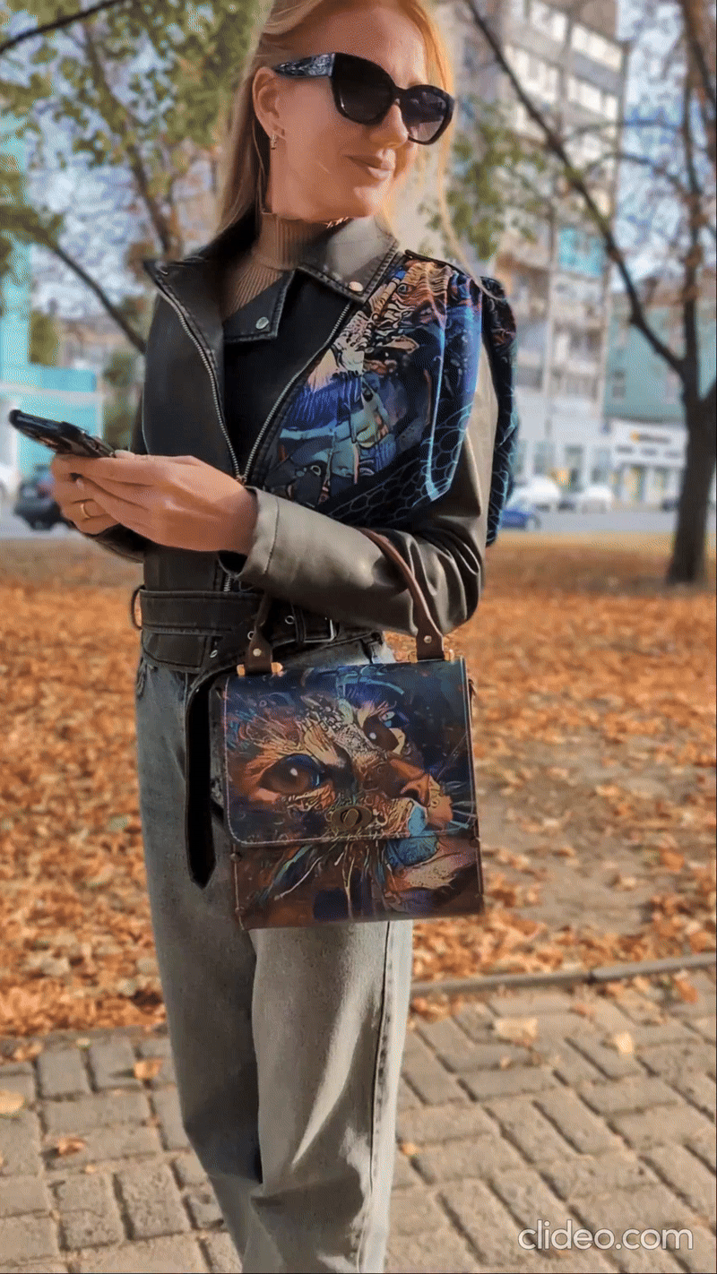Стильний комплект “Сумка + хустинка” Cat